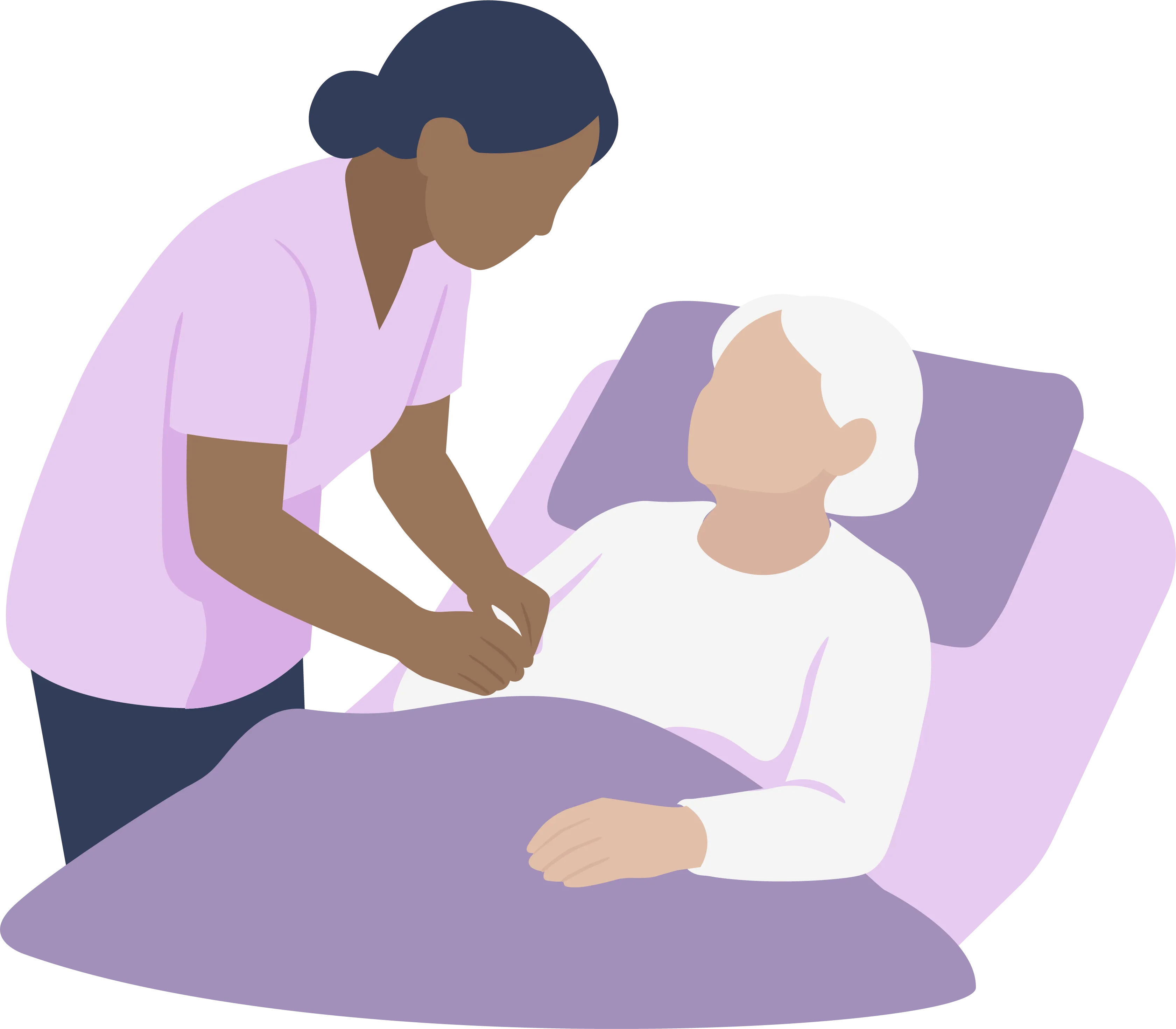 Family embracing together